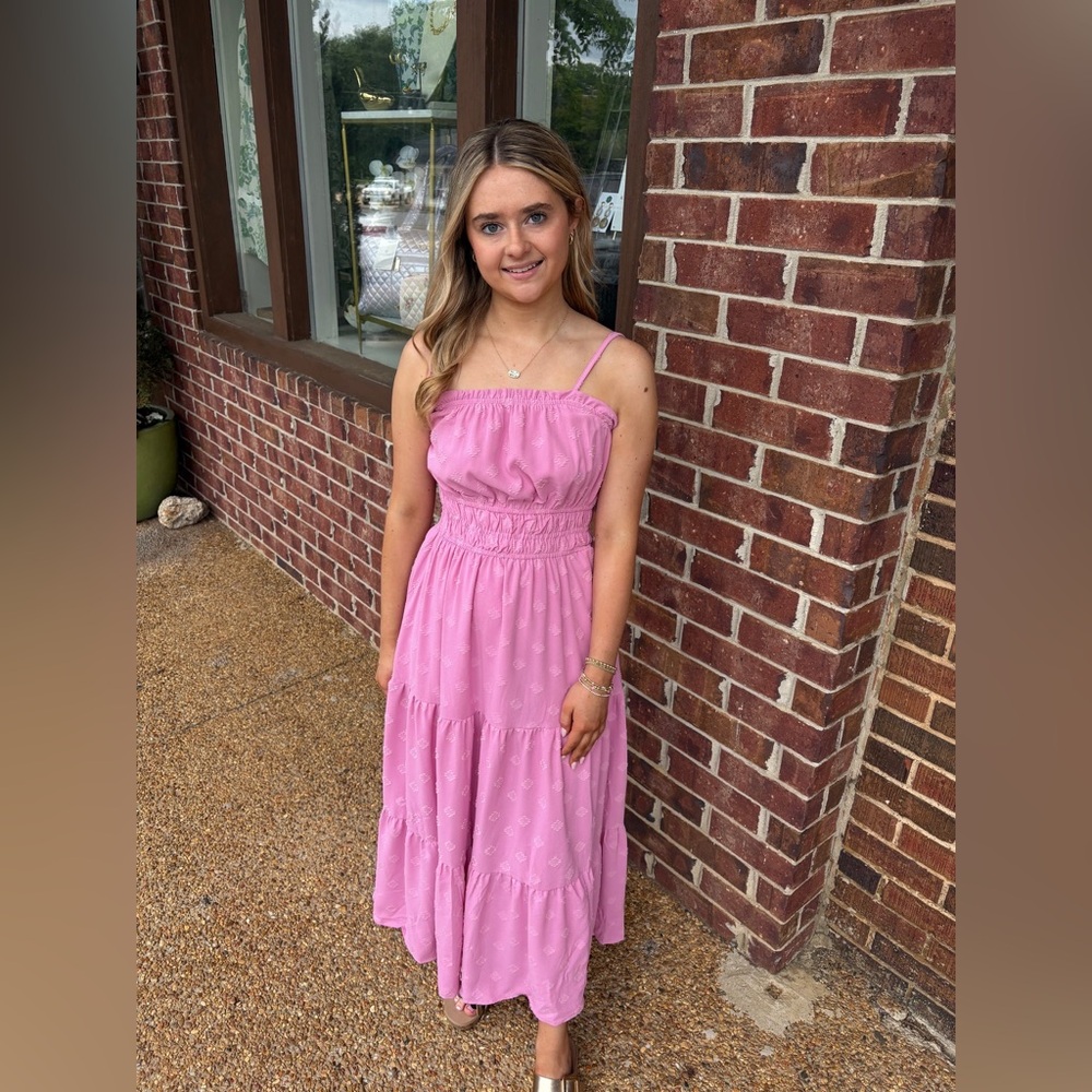 Chic Pink Midi Dress
